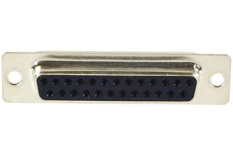 Connector with solder bucket contacts- DB25 Female