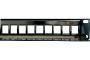 DEXLAN 1U patch panel with cable bar - 24 Ports for FTP keystones
