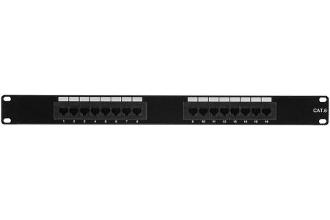 Patch Panel Cat 6 UTP 1U Equipped - 16 ports