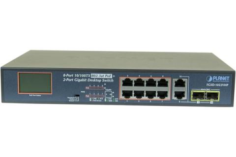 Planet FGSD-1022VHP 8P PoE+Switch 120W+ LCD screen +2G +2SFP