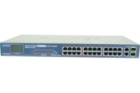 Planet FGSW-2622VHP 24P PoE+Switch 300W LCD + 2G +2SFP combo
