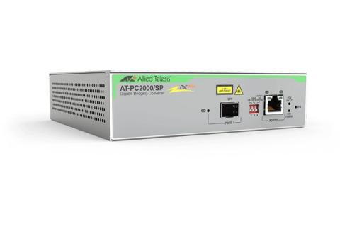 Two-port Gigabit Speed/Media Converting Switch with PoE, 1000T POE+ to 1000X(SFP