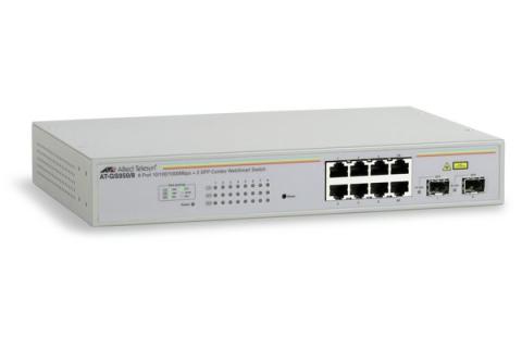 8 port 10/100/1000TX WebSmart switch with 2 x 100/1000 SFP bays (ECO version)
