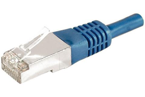 DEXLAN Cat6A RJ45 Patch cable F/UTP blue - 0,3 m