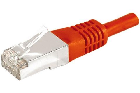 DEXLAN Cat6A RJ45 Patch cable F/UTP red - 10 m