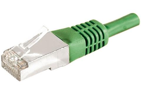 DEXLAN Cat6A RJ45 Patch cable F/UTP green - 0,15 m