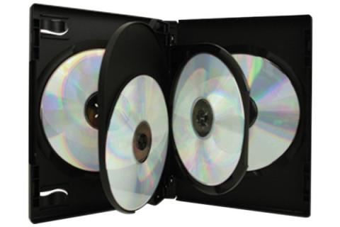 BLACK DVD CASE FOR 4 DVD PACK 3