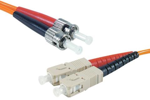 ST-UPC/ST-UPC duplex HD multi OM2 50/125 Fiber patch cable orange - 10 m