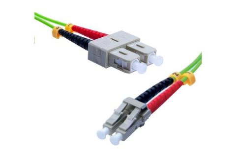 SC-UPC/SC-UPC duplex HD multi OM5 50/125 Fiber patch cable lime green - 2 m