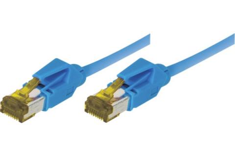 RJ45 Patch on Cat7 cable S/FTP LSZH snagless blue - 0,5 m