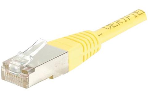 Cat5e RJ45 Patch cable F/UTP yellow - 0,3 m