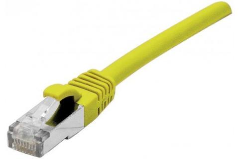 Cat6A RJ45 Patch cable S/FTP TPE ecofriendly yellow GRS certified - 10m