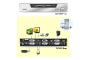 2-Port Audio USB Dual-View DVI KVM Switch + Hub cables incl.