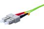 SC-UPC/LC-UPC duplex HD multi OM5 50/125 Fiber patch cable lime green - 10 m