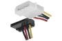 Molex to SATA angled power adapter cable- 15 cm