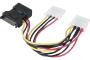 SATA to 3 x Molex power cable adapter- 30 cm