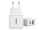 WALL USB CHARGER 2 PORTS QC + TYPE C PD