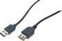 USB 2.0 A/A entry-level extension cord Grey- 0.6 m