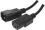 AC Power extension cord monitor/UPS Black- 1.80 m