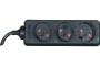Power Strip  for UPS with 3 outlets and IEC C14 cord Black