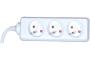 DEXLAN Power Strip without Switch+0,80m Cable- 3 Outlets