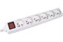 DEXLAN Power Strip with Switch+0,80 m Cable- 6 Outlets