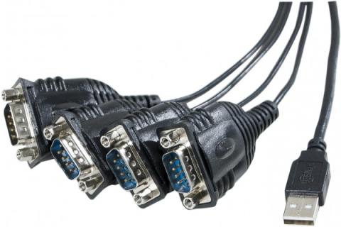 USB to RS232 Converter PROLIFIC Series -4  DB9 Ports
