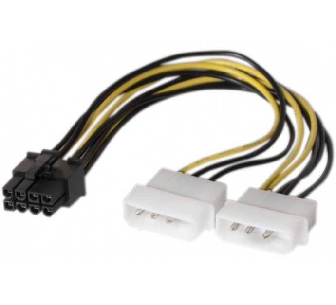 Adaptateur d alimentation Molex vers PCI-E 8 pins - 15 cm