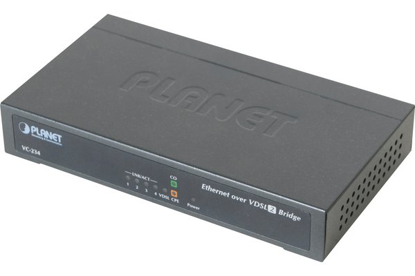 Planet VC-234 convert. VDSL2 RJ11 30a switch 4 ports RJ45