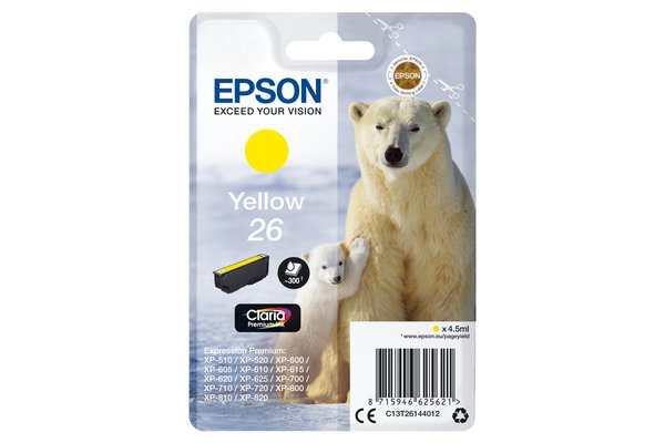 cartouche EPSON C13T26144012 26 - Yellow