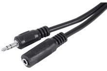 Stereo Extension cord 3.5mm Jack Black MF- 5 m