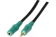 Extension cord jack 3.5M/F PC99 audio out- 1,80 m
