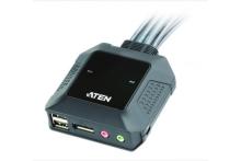 Aten CS22DP kvm switch dp/usb with remote control