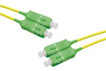 SC-APC/SC-APC duplex singlemode OS2 9/125 Fiber patch cable yellow - 5 m