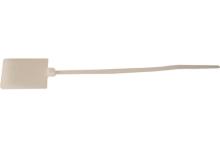 Lien serre-câbles avec porte-étiquette 28 x 20 mm - 10 pcs - 130 x 2,5 mm