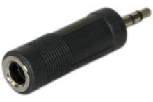 Stereo audio adapter 6.35-mm jack female to 3.5-mm jack male