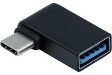 Adaptateur coudé OTG USB3.2 Gen1 5Gbps A femelle - Type-C mâle