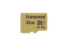 TRANSCEND Micro SDHC UHSI card 500S Class 10 32 Go with SD adaptor