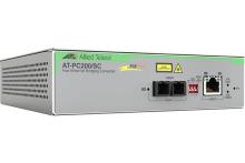 Two-port Gigabit Speed/Media Converting Switch with PoE, 1000T POE+ to 1000SX(SC