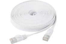 Cat6 RJ45 Flat patch cable U/FTP snagless white - 1 m