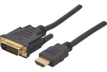 HDMI-A Male to DVI-D Male cord- 5 m