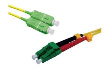 SC-APC/LC-APC duplex 2.0 mm single OS2 9/125 Fiber patch cable yellow - 10 m