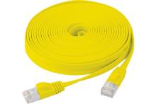 Cat6 RJ45 Flat patch cable U/FTP snagless yellow - 5 m