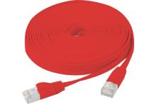 Cat6 RJ45 Flat patch cable U/FTP snagless red - 3 m