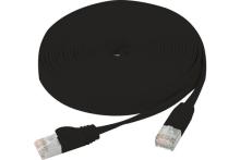 Cat6 RJ45 Flat patch cable U/FTP snagless black - 0,5 m