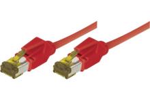 RJ45 Patch on Cat7 cable S/FTP LSZH snagless red - 0,3 m
