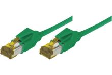 RJ45 Patch on Cat7 cable S/FTP LSZH snagless green - 0,3 m