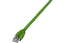 Cat6A RJ45 Patch cable S/FTP LSZH PUR snagless green - 2 m