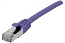 Cat6A RJ45 Patch cable F/UTP LSZH snagless purple - 0,15 m