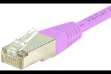 Cat6 RJ45 Patch cable S/FTP pink - 0,15 m